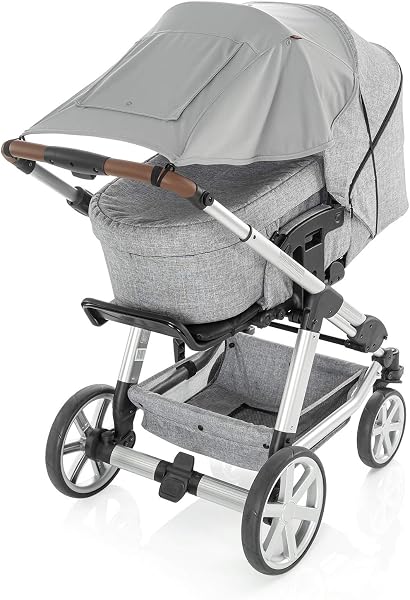 reer ShineSafe Premium Sonnensegel und Schlummertuch für den Kinderwagen, grau - 1
