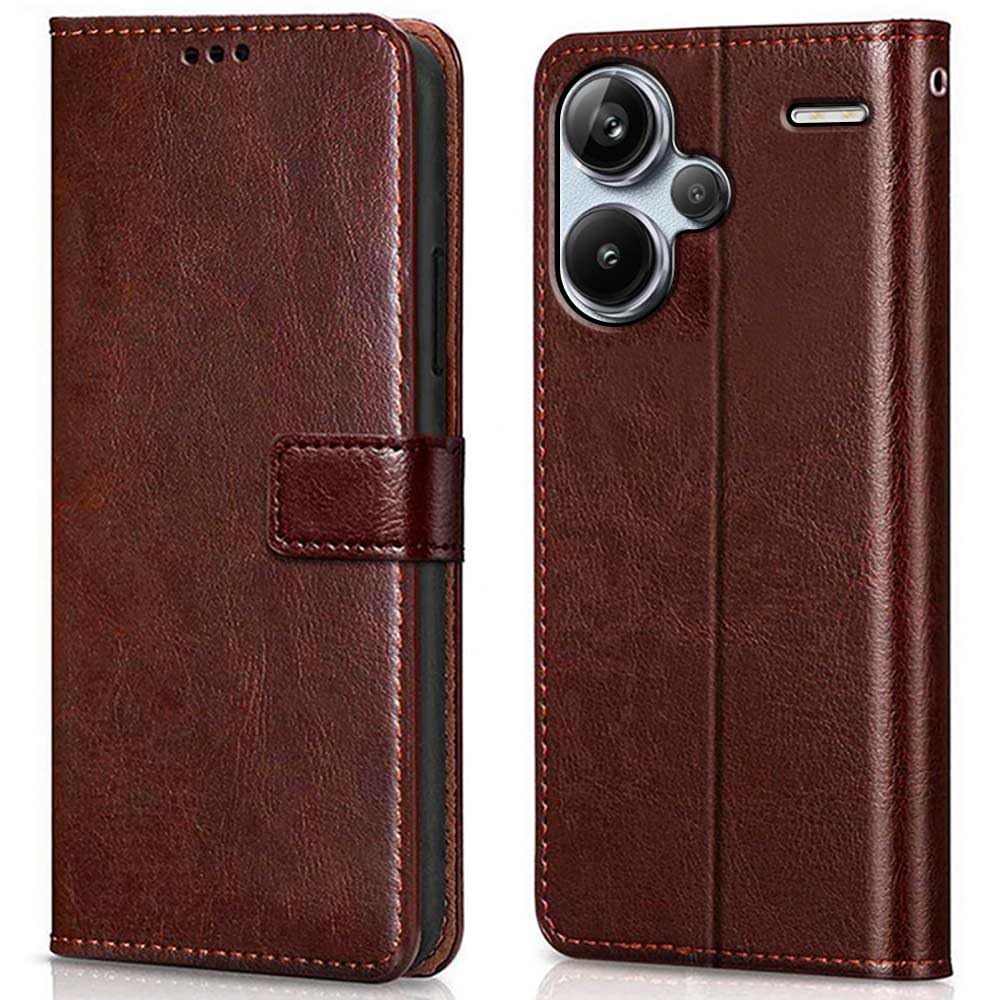 WOW IMAGINE Shock Proof Flip Cover Back Case Cover for Xiaomi Mi Redmi Note 13 Pro Plus 5G (Flexible | Leather Finish | Card Pockets Wallet & Stand | Chestnut Brown) (B0CRHDPWDR) Amazon Price History, Amazon Price Tracker