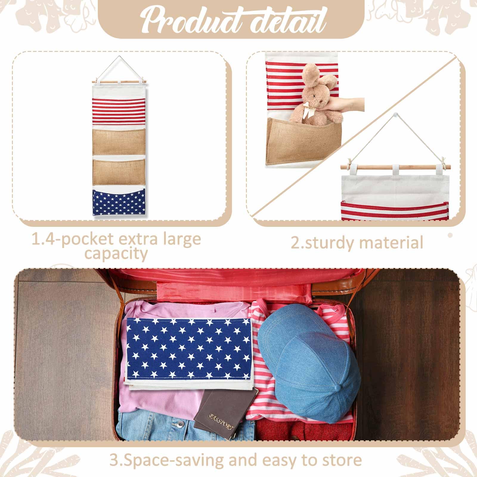 Juexica Hängeorganizer Mit 4 Taschen – Praktischer Stauraum Für Kabinentür, Schrank & Wand