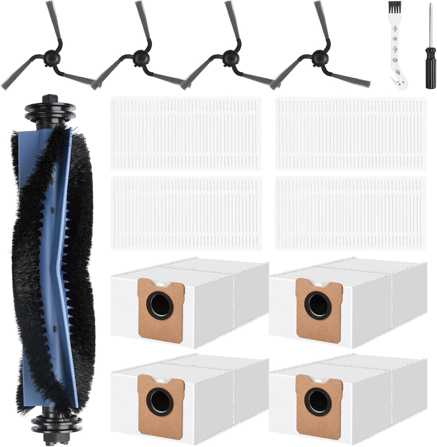 15 Pcs Accessories Kit Compatible with Self-Empty eufy C10 Robot Vacuum