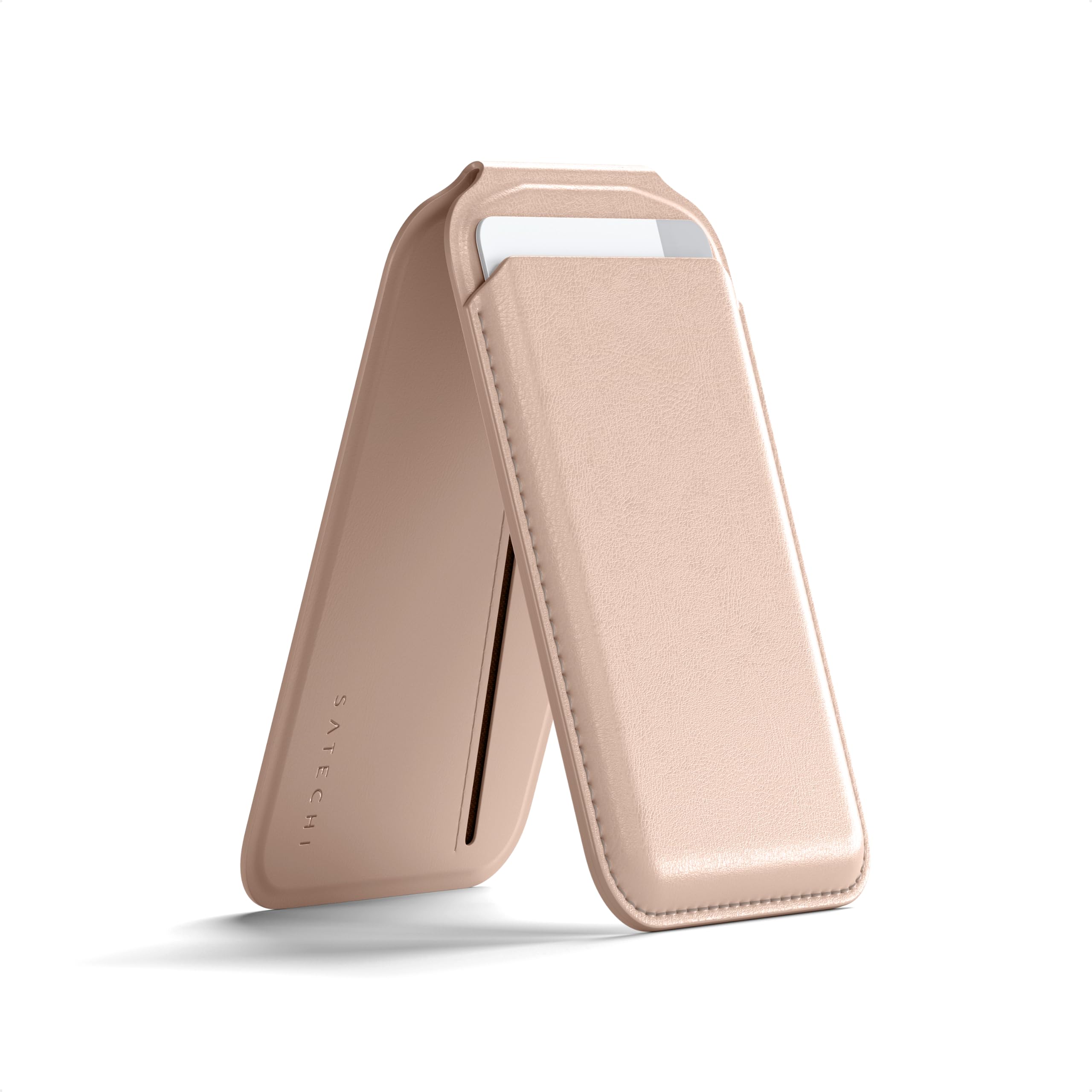 SATECHI MagSafe Kartenetui & Ständer, NFC, Bis zu 4 Karten, Desert Rose