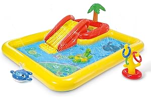 Intex 100" x 77" Inflatable Ocean Play Center Kids Backyard Kiddie Pool...