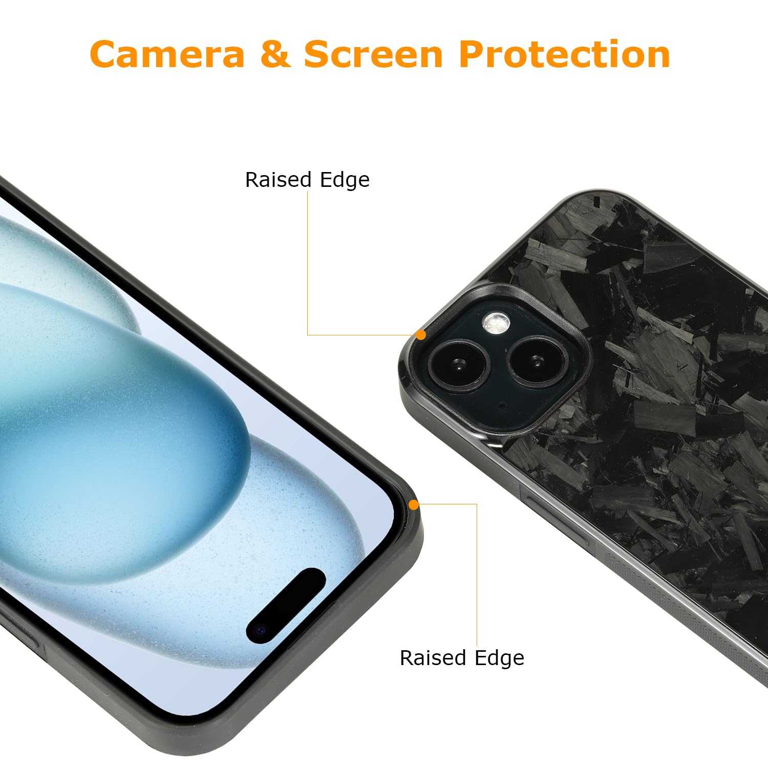 Custodia Molzar Per IPhone 15 Con Fibra Di Carbonio Forgata | Anello MagSafe Integrato | Antiscivolo E Resistente Agli Urti - 3