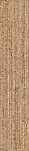 Miniatura 8 de Unique Loom Alfombra trenzada de la colección de yute - Dhaka (2' 7" x 13' 1", color natural)