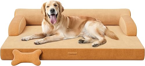 Miniatura 8 de Cama ortopédica grande para perro, cama para mascotas de tamaño grande, camas refrescantes de doble cara con espuma viscoelástica con funda lavable