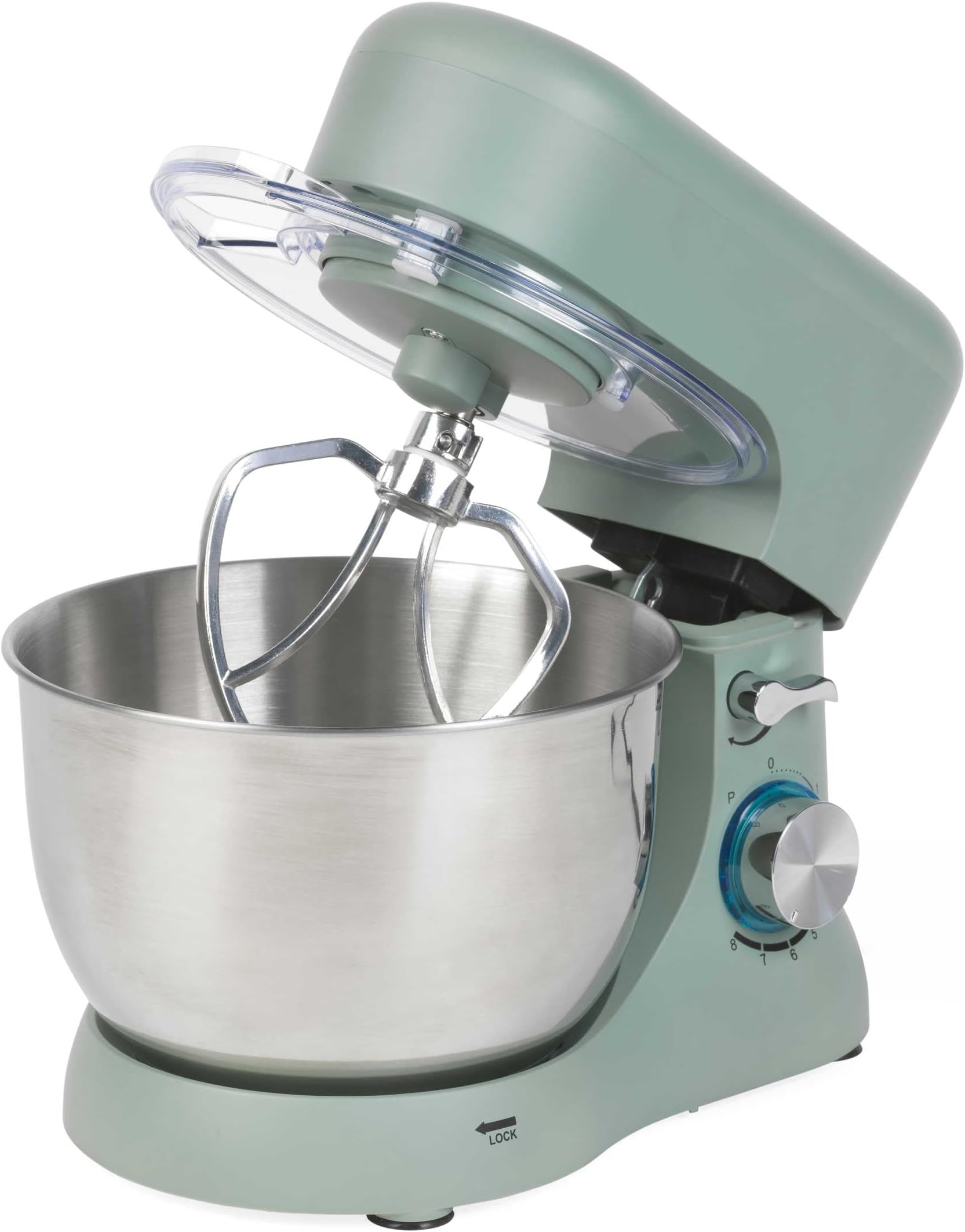 Progress Go Bake Stand Mixer, 1300W, 4L Bowl, 8 Speed, Teal