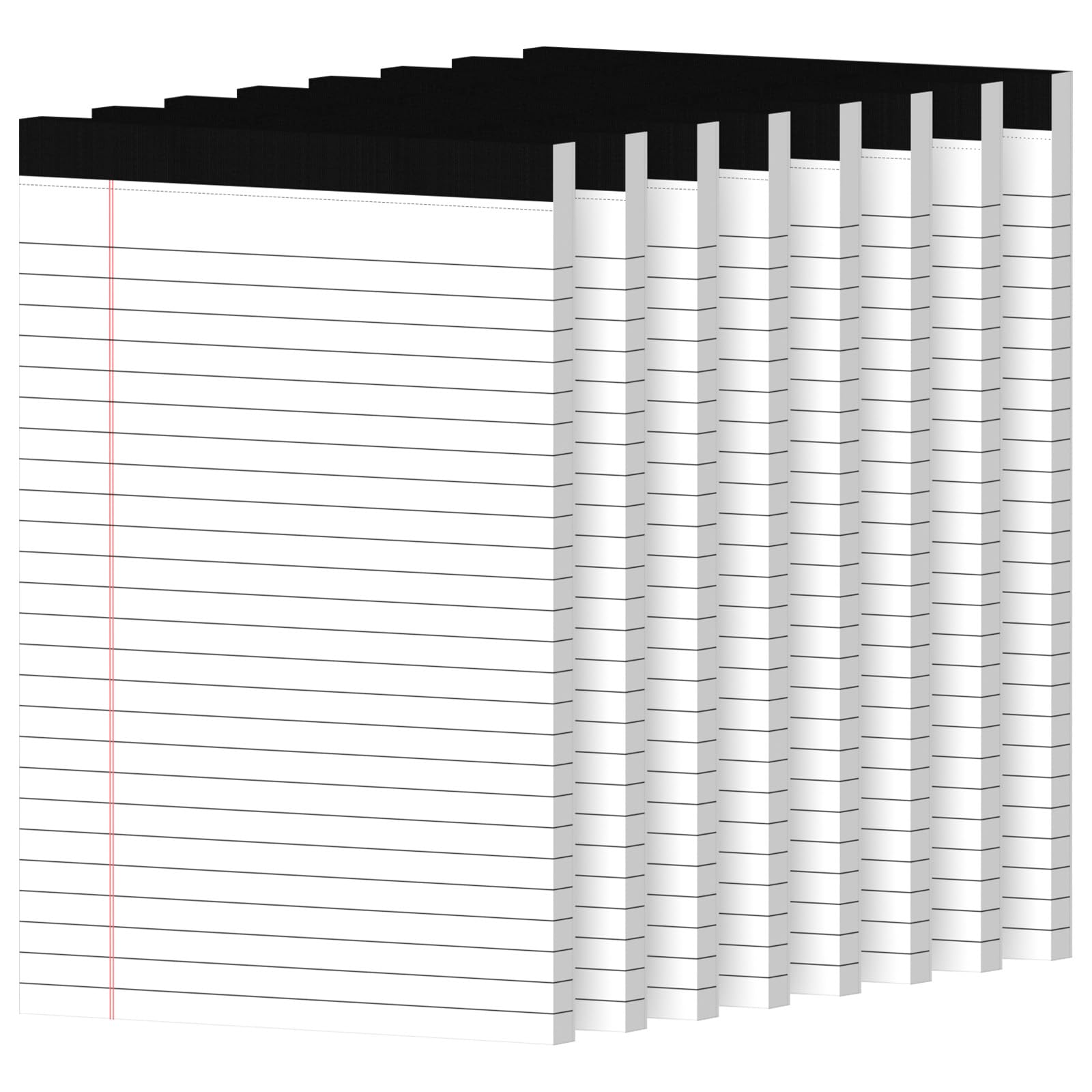 8 Pack Notepads 5x8 Small Legal Pads Narrow College Ruled 30 Sheets Pack Perforated Notebook - White Note
