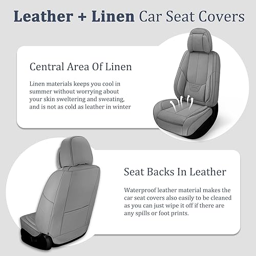 Miniatura 4 de NS Yolo - Juego completo de fundas de asiento de automóvil, accesorios universales de cuero para asiento de automóvil, incluye gancho para asiento