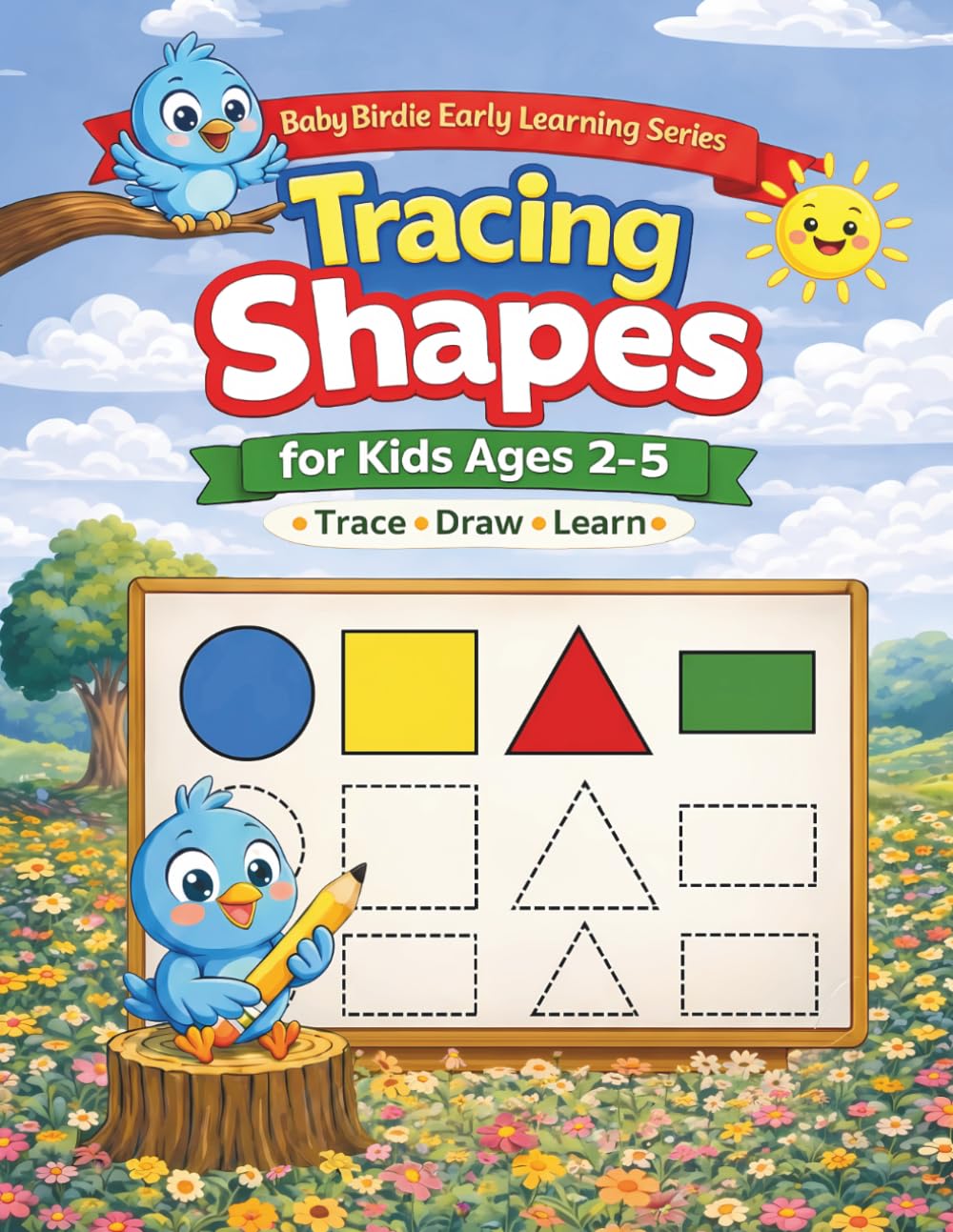 Tracing Shapes for Kids Ages 2-5 - Trace, Draw, and Learn: Baby Birdie Early Learning Series