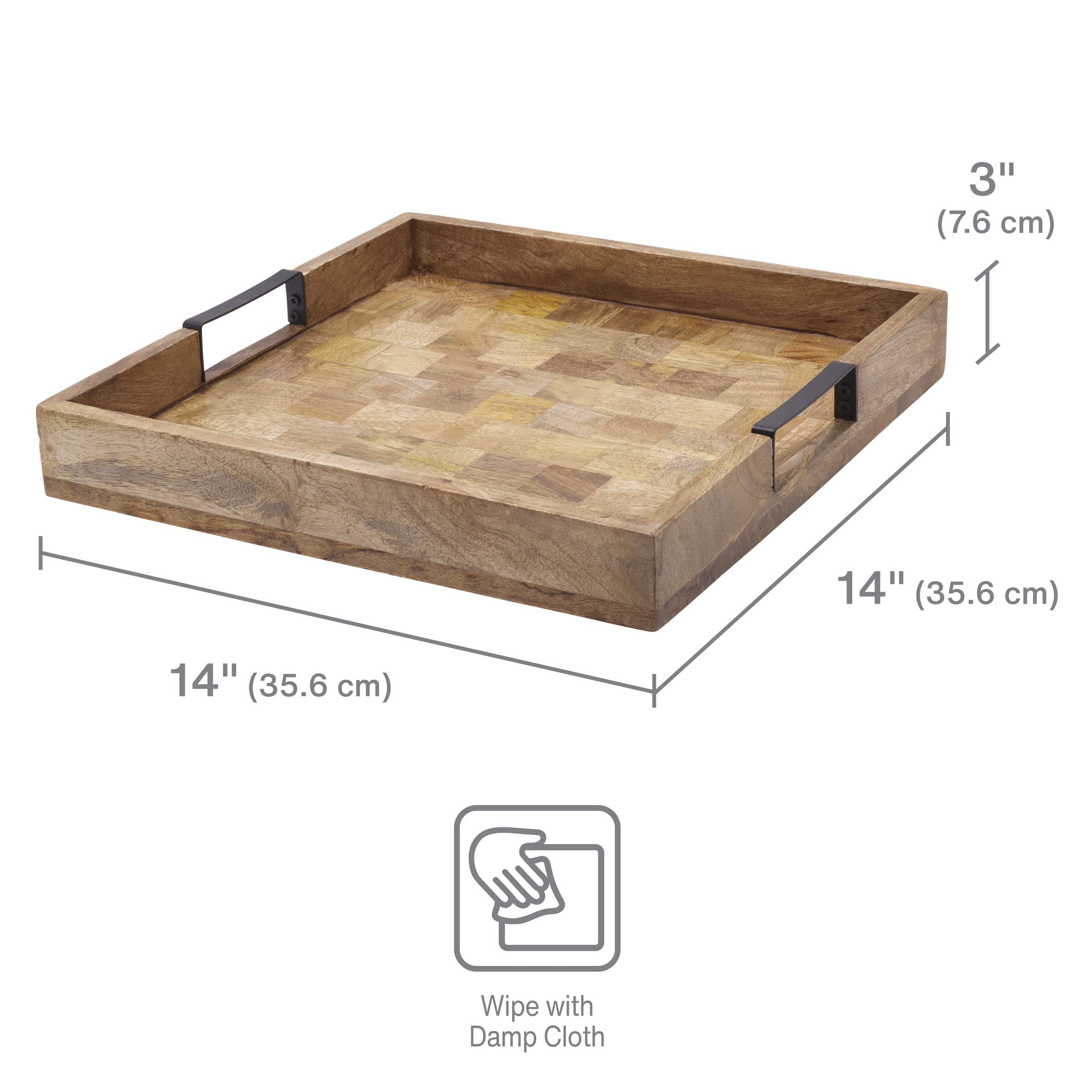Amazon.com | Gourmet Basics by Mikasa Avery Square Mango Wood Lazy