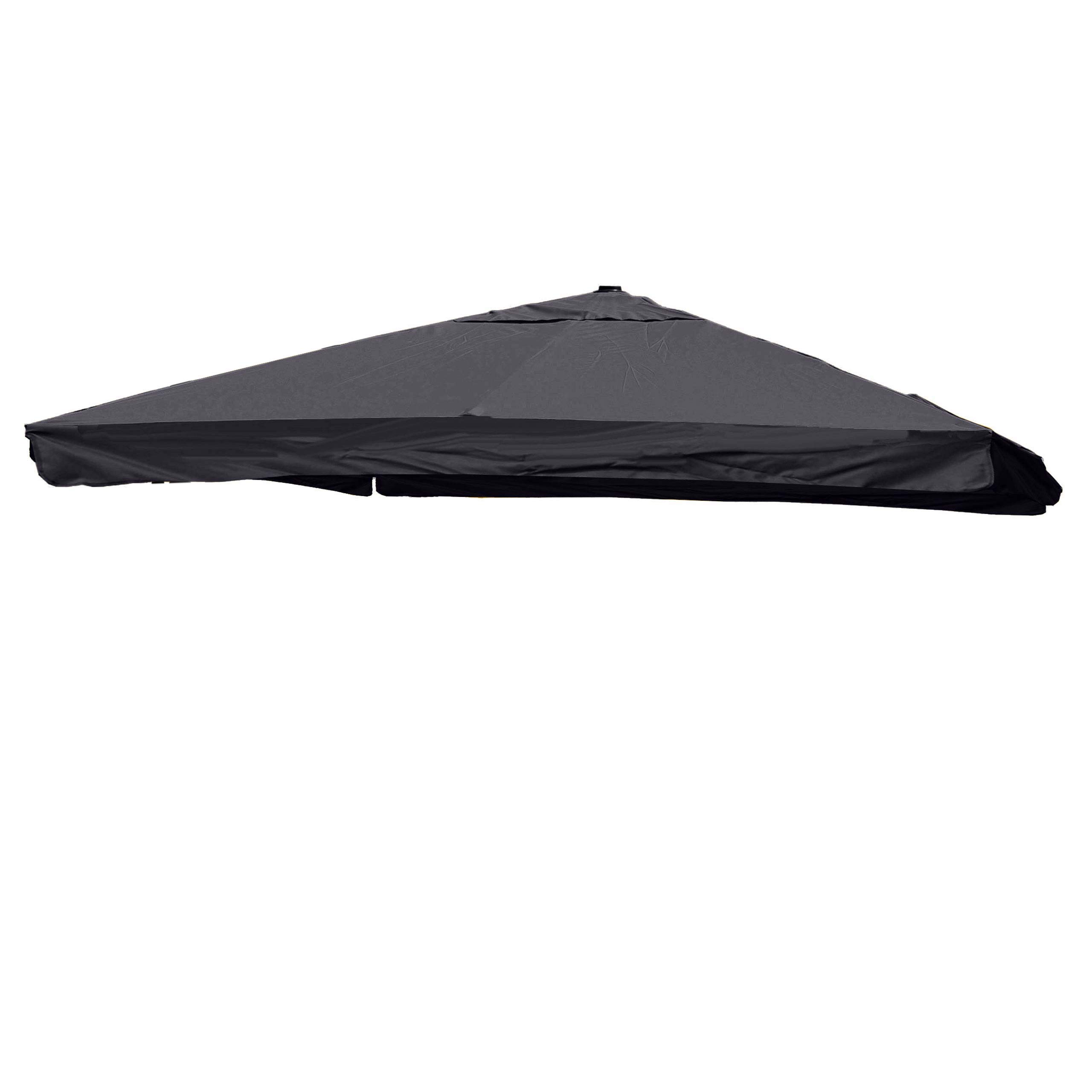 Mendler Zamiennik do luksusowego parasola przeciwsłonecznego HWC-A96 z klapką, pokrowiec na parasol przeciwsłoneczny, 3 x 4 m (Ø5 m) poliester 4 kg - antracyt