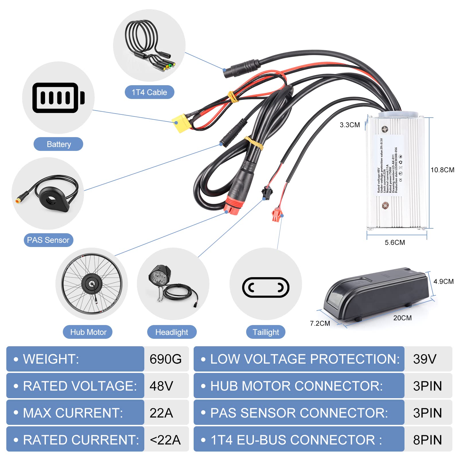 Ruota Posteriore Kit Mtb Elettrica Con Batteria 36v Kit Bici