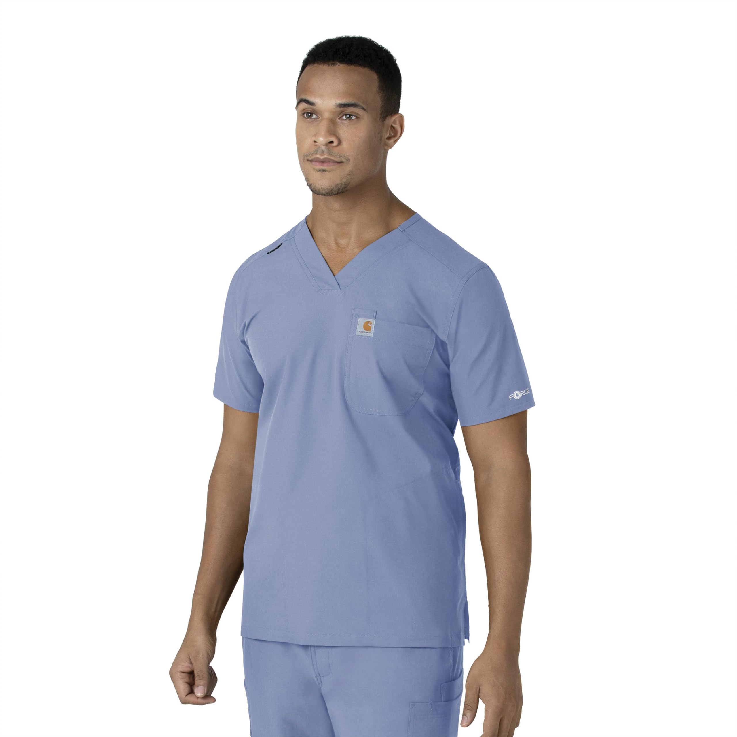 Carhartt Scrubs C15106 Force Herren-Top mit Brusttasche, Moderne Passform