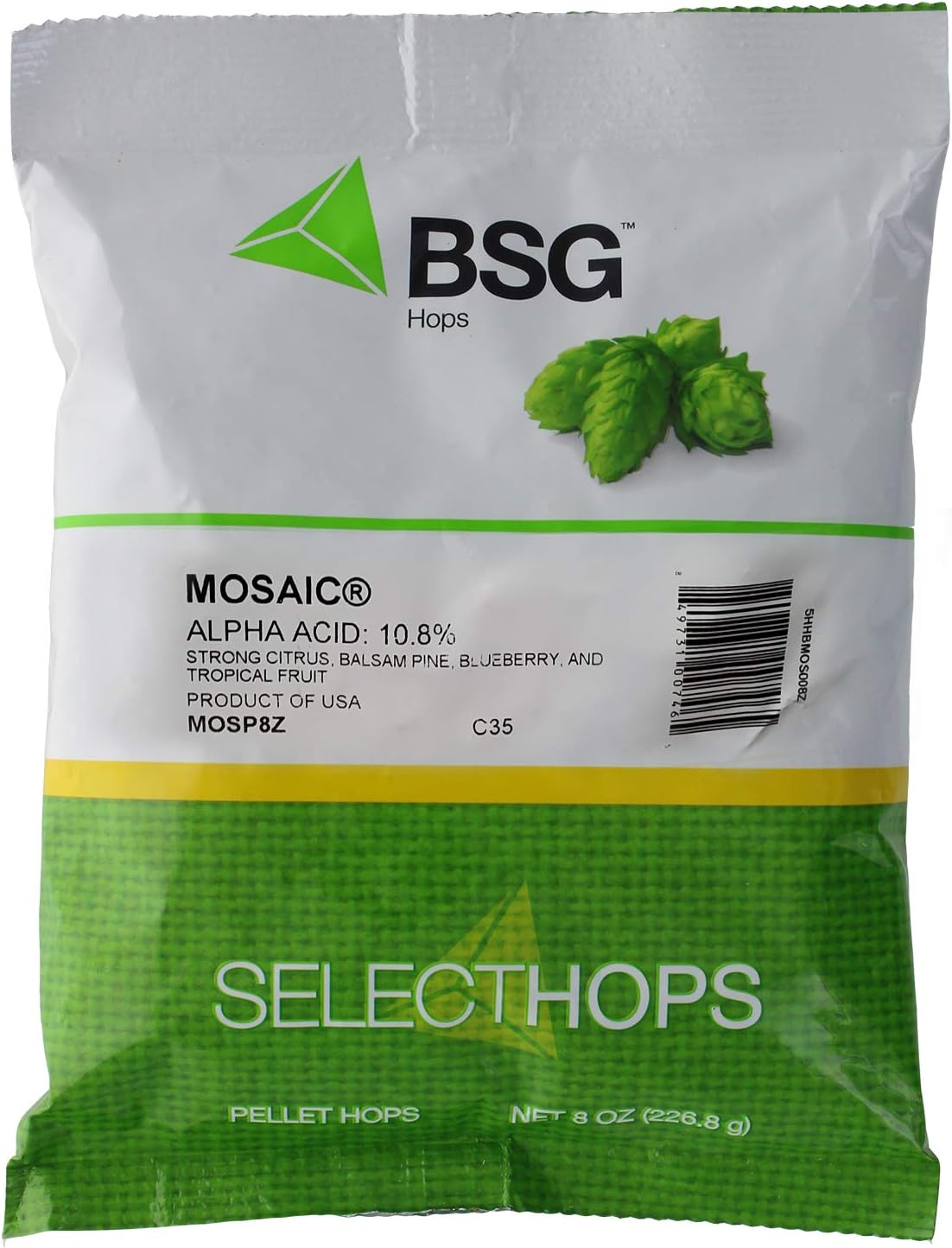 BSG Hops Mosaic™ Hop Pellets 8 oz.