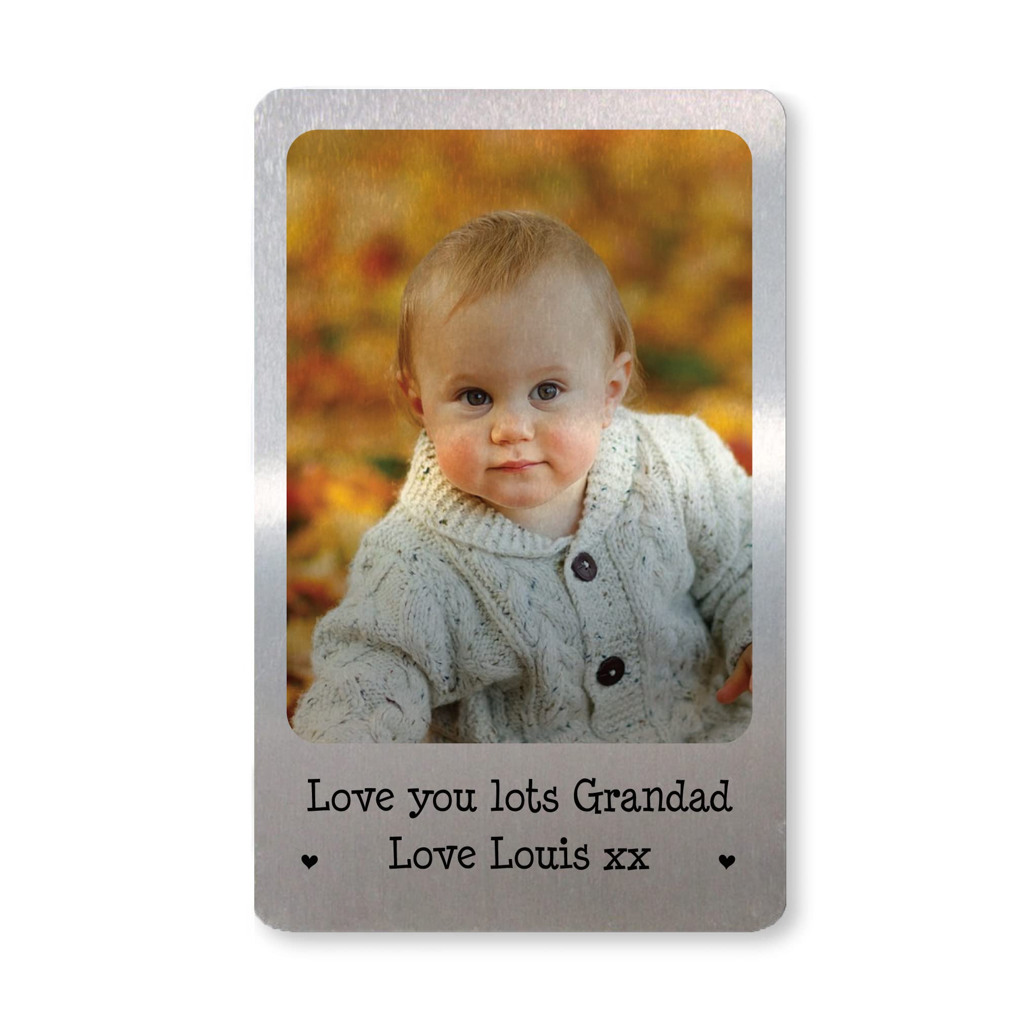 RED OCEAN Personalised Birthday Christmas For Grandad Metal Wallet Insert Gift For Him
