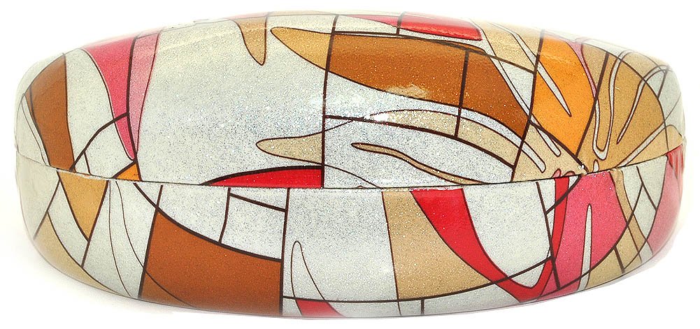 Hard Clamshell Case for Large and Oversized Eyeglasses Sunglasses - Many Colors (Graphic Red)