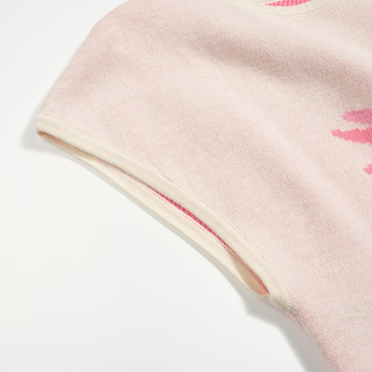 OXKNIT T-shirt d'été en coton tricoté avec épaules dénudées pour femme - Blanc - Motif perroquet rose - Version courte