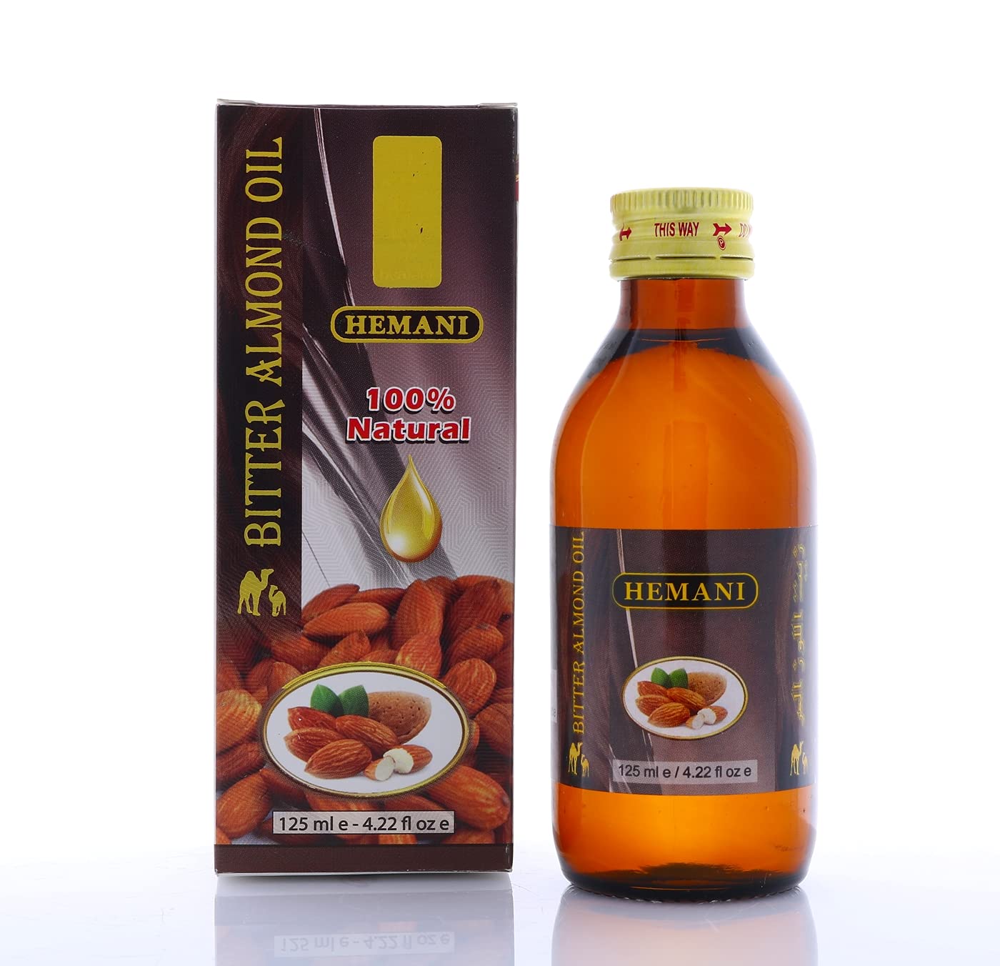 Hemani Bitter Almond Oil 125ml (4.2 oz) 100 Pure and