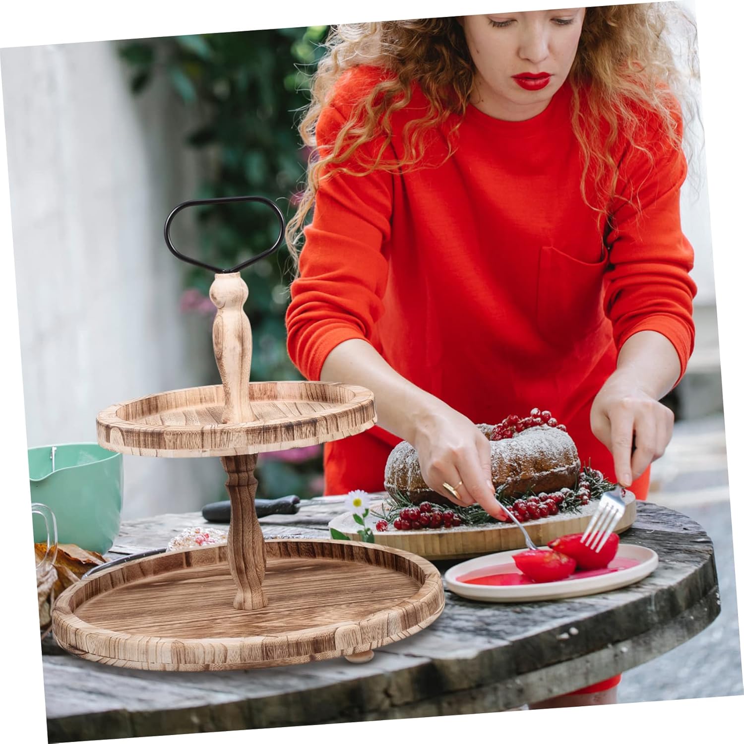 Fruit Platter Tray for Parties Tiered Cake Stand Cupcake Stands of Desktop Fruit Bowl Party Cake Display Shelf