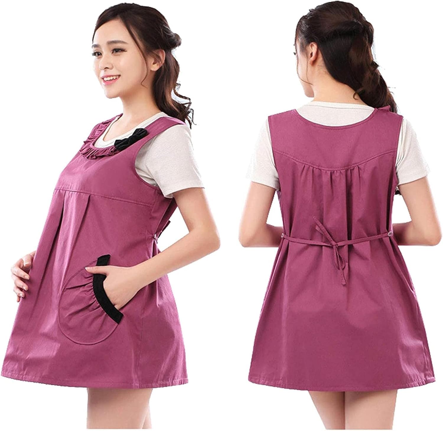 Radiation Protection Suit, Radiation Suit Maternity Wear Pregnant Women Protective Apron 5G Anti-Radiation, EMF Radiation Protection Baby Belly Band,Pink,L MU415