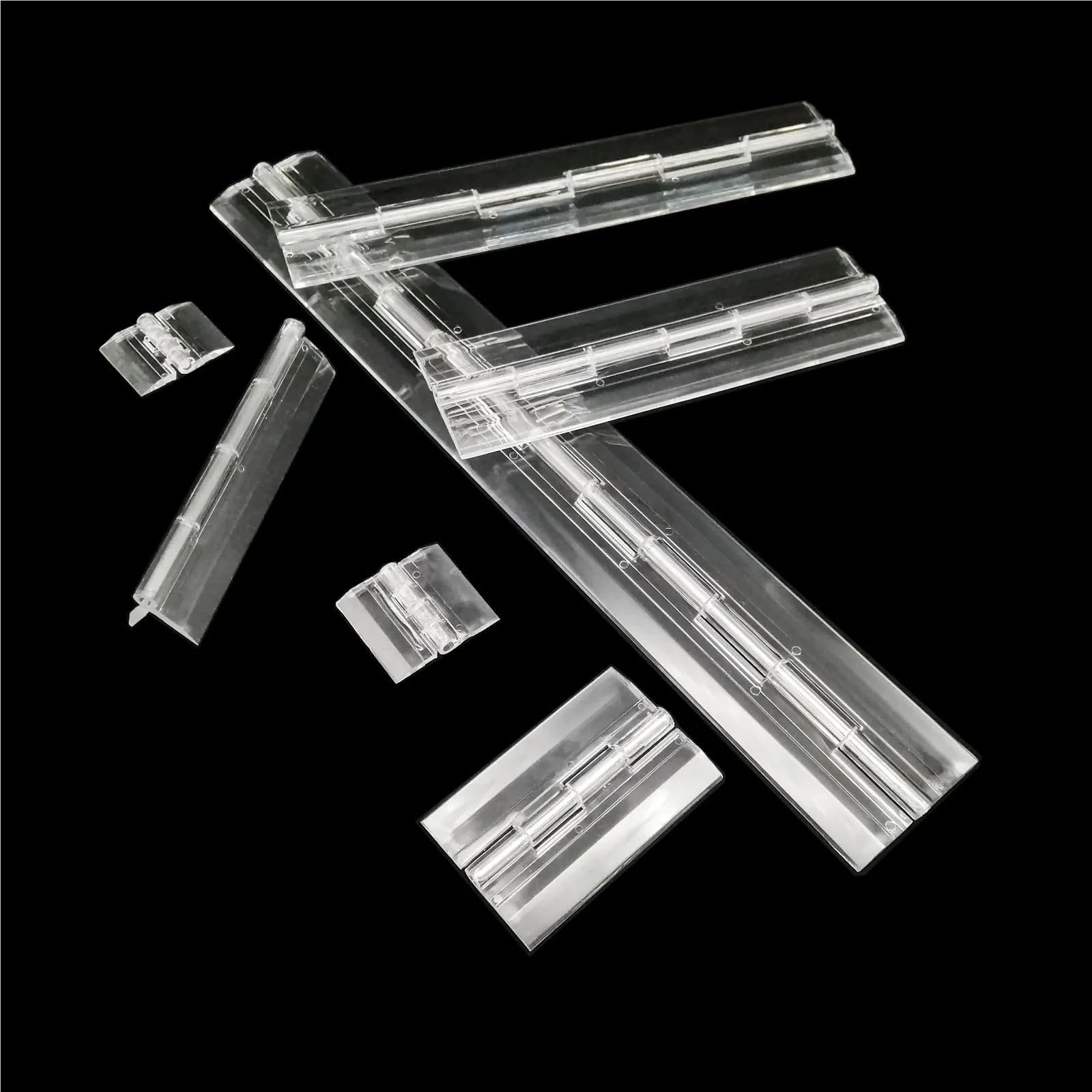 Clear Transparent Acrylic Plastic Hinge Box Length 25mm 31mm 45mm 65mm 100mm 150mm 200mm 300mm 1/2/6Pcs(1pc 300x45mm)