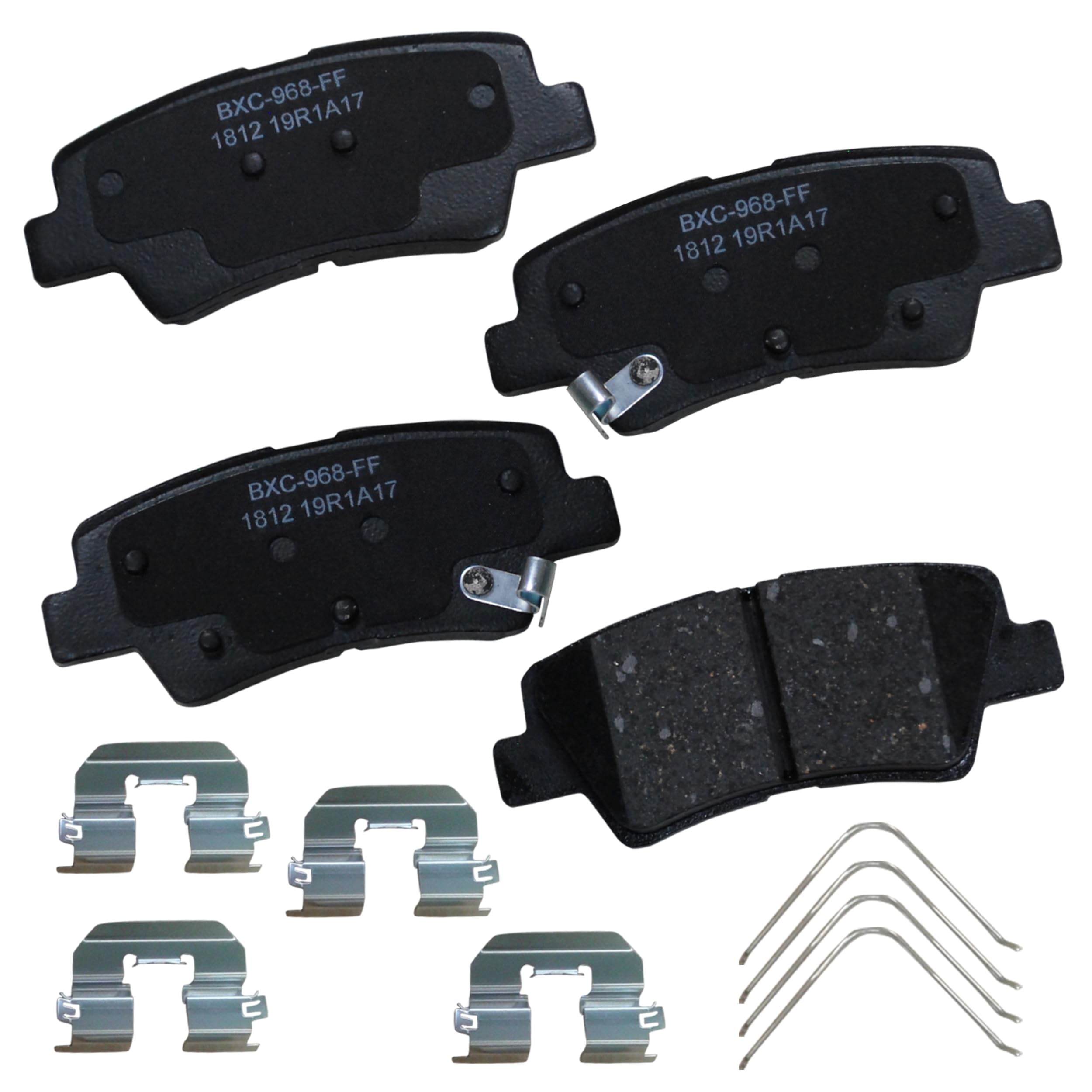 Bendix Premium SBC1812 Ceramic Rear Brake Pads for Select Models Hyundai Accent, Elantra, Elantra Coupe, Ioniq, Venue, Kia Niro, Optima, Rio, Rondo