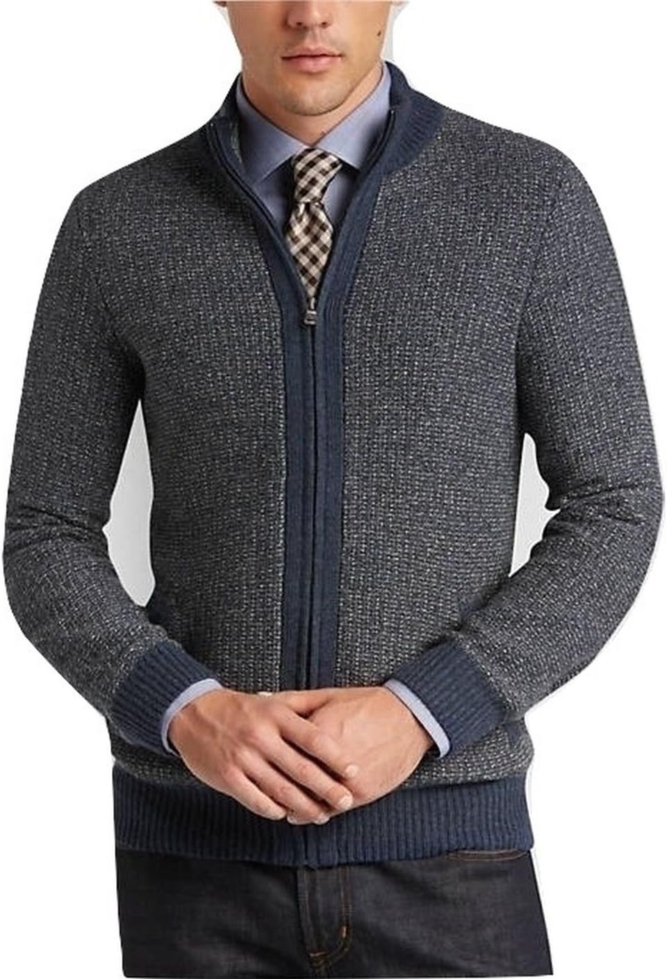 Joseph Abboud Full Zip Sweater (Blue 