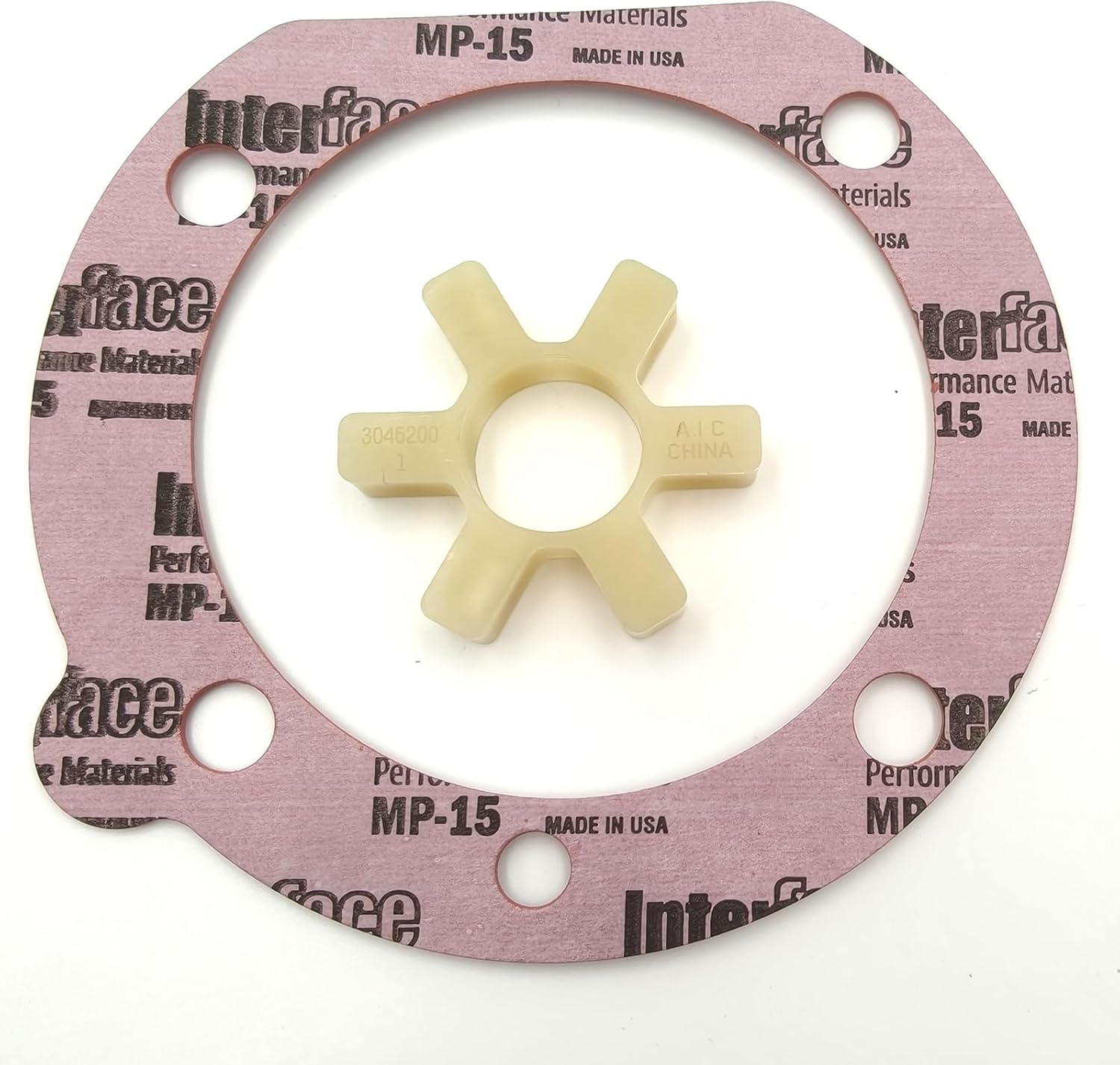 Fuel Pump Coupling Spider & Gasket 3046200 4026171 Compatible for Cummins 855 N14 M11 ISM Engine