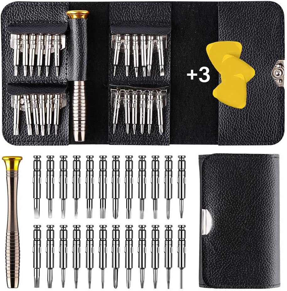 EasyULT 28 in 1 Precision Screwdriver Set, Mini Screwdriver Set, Watch Repair, Eyeglasses Repair Kit, Professional Repair Tools Kit with Portable, for PC, Tablet, Smartphone, Watch etc.