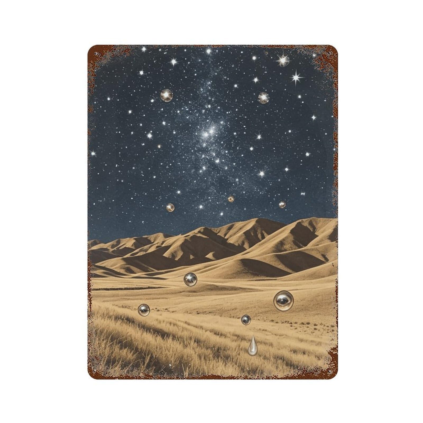 WIHYRTUI Dali Surreal Abstract Realm (1) Wall Retro Iron Metal Tin Sign Vintage Art Poster Modern Home Cofffee Club Art Bar Shop Decor Style 40x30cm