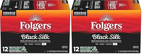Miniatura 10 de Folgers Café tostado oscuro de seda negra, 12 cápsulas Keurig K-Cup