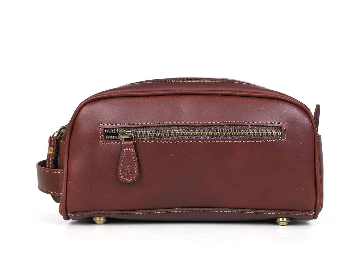 10" Leather Toiletry Travel Pouch With Waterproof Lining | King-Size Handcrafted Vintage Dopp - Kit ~ Gift for Father's Day By Aaron Leather Goods : Beauty & Personal Care