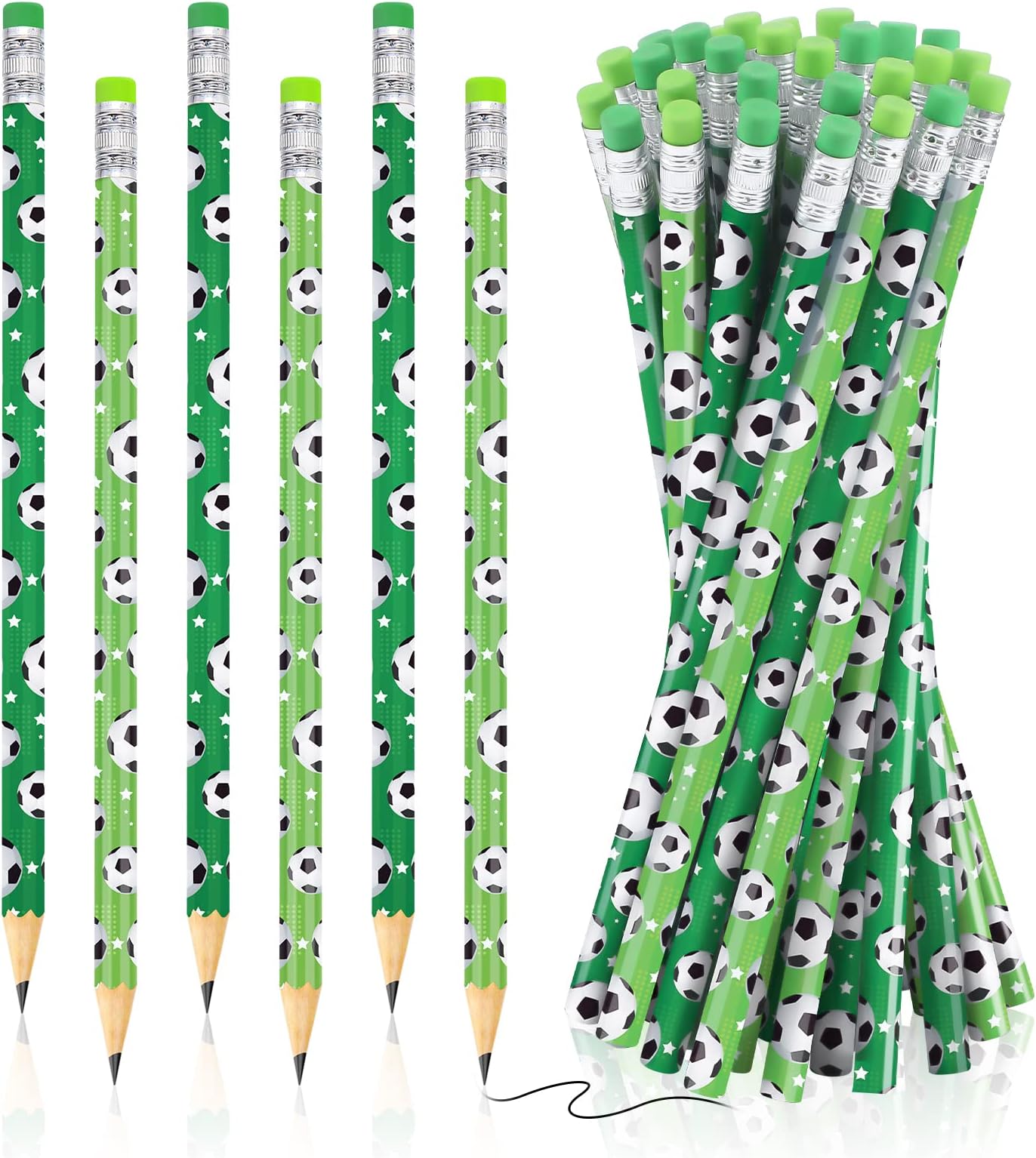 RUMIA 36 Pieces Soccer Pencils Soccer Party Favors