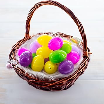 BestPysanky Set of 24 Mini Multicolored Plastic Easter Eggs 1.75 Inches