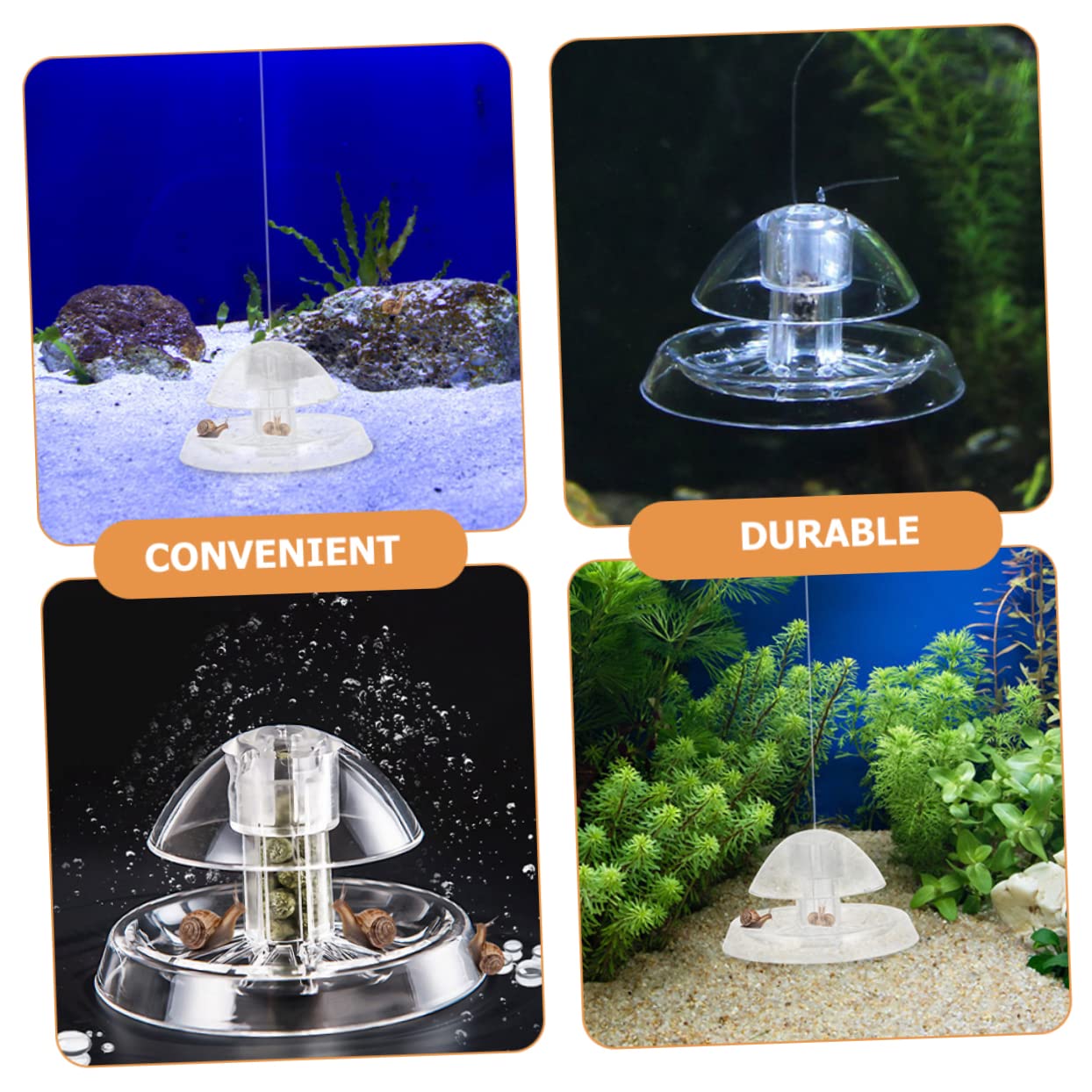 Sosoport 5 Sätze Schneckenfalle Aquarium Bausatz Draußen Schneckenbecken Tank Fangen Fangbecken Für Fische Kleine Nagelfalle Transparenter Schneckenfänger Fischfalle Plastik 2 Stück * 5