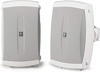 Yamaha NS-AW150W 2-Way Indoor/Outdoor Speakers Pair White - Weather-Resistant, Clear Sound for Deck or Porch