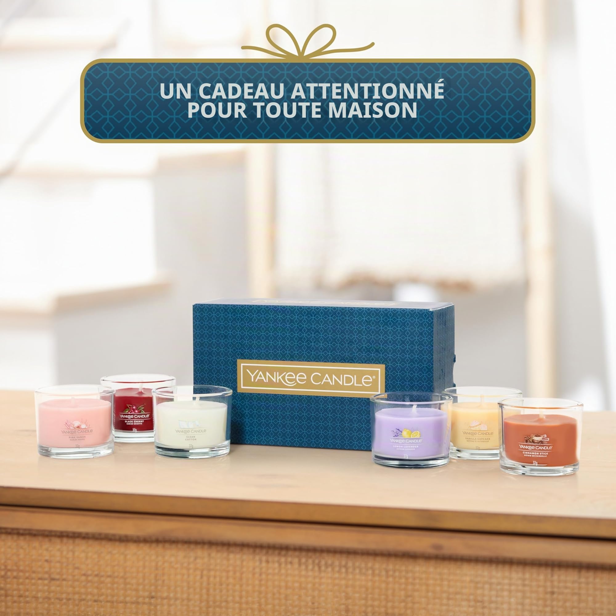 Coffret cadeau de bougies parfumées Yankee Candle | Bougies votives en verre | Mélange de cires de soja | 6 unités | Cadeaux pour femmes