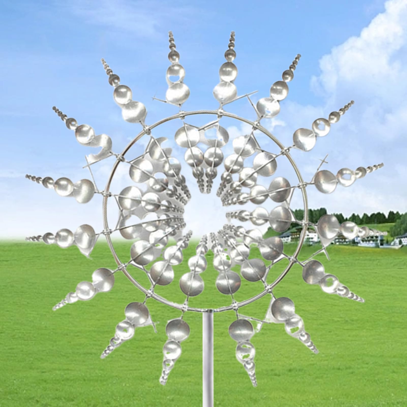 Magic Windmill Metall-Windmühle 93cm - Dekorative Windspinner Für Garten & Terrasse