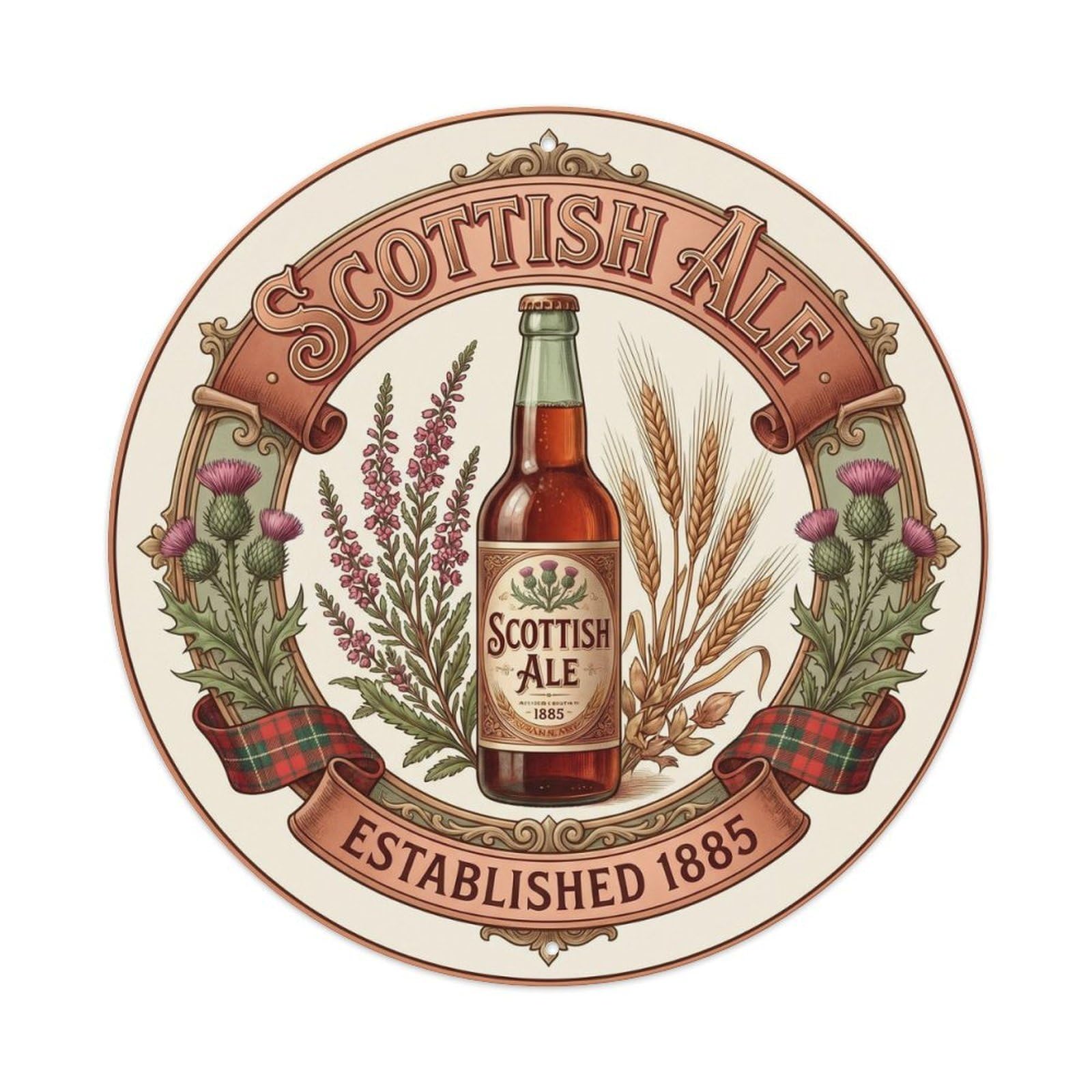 Scottish Ale Malt Pub Brewery Traditional Wild Ferment Metal Tin Sign