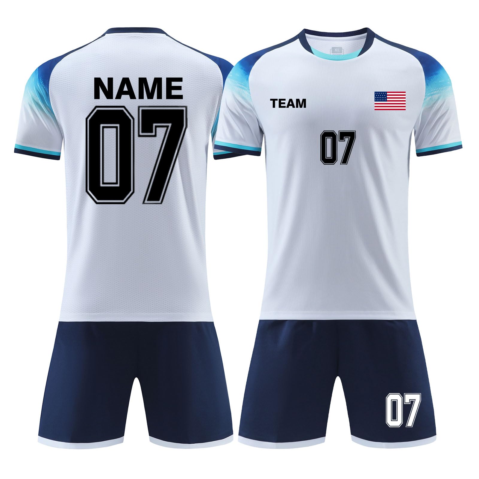 LAIFU Custom Soccer Jerseys for Kids Youth Adult Personalized Soccer Uniforms Shirts Shorts Set for Boys Girls