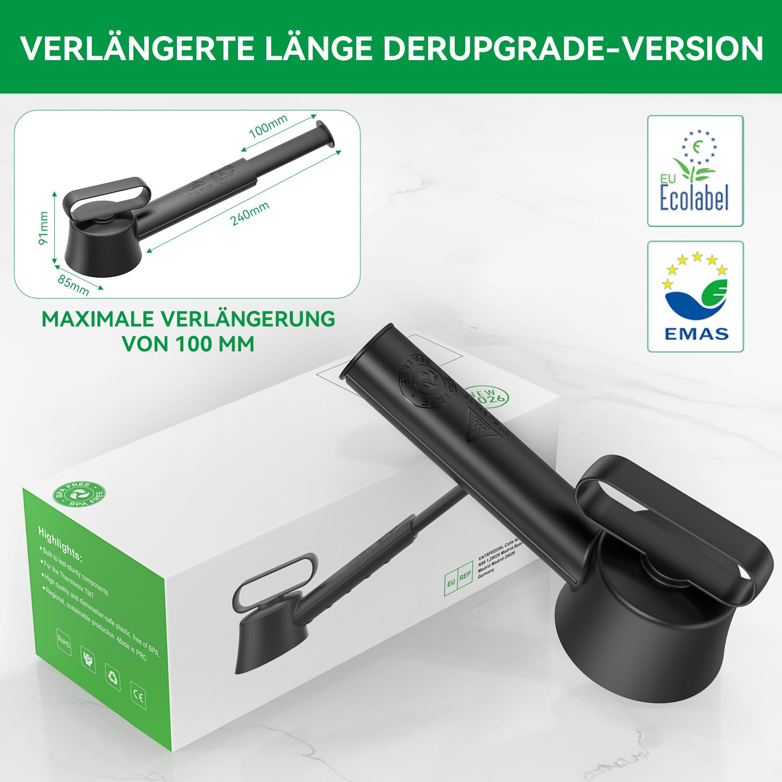 Deviatore Di Vapore Per Bimby TM7, Deviatore Di Vapore Per Proteggere I Pensili Della Cucina, Girevole A 360°, Extra Lungo, Accessorio Per Bimby TM7 Privo Di BPA, Lavabile In Lavastoviglie