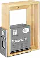 Ampersand Floater Frame - Ready-Made Display For Canvas & Wood Panels (8x8", Maple Thin)