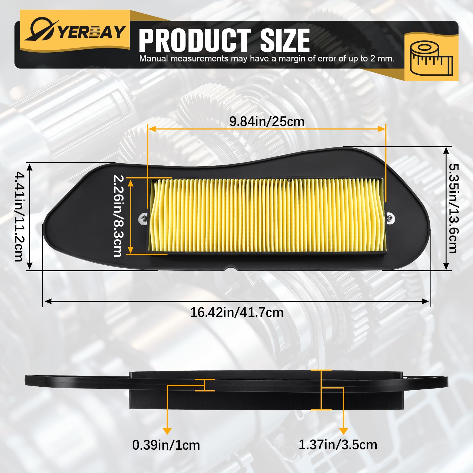Filtro aria per Yamaha X-MAX 125 2007-2017 / X-MAX 250 2005-2016/ X-City 125 2008-2012/ X-City 250 2007-2015 per MBK SKYCRUISER 125 2006-2012/ EVOLIS 250 2014-2016
