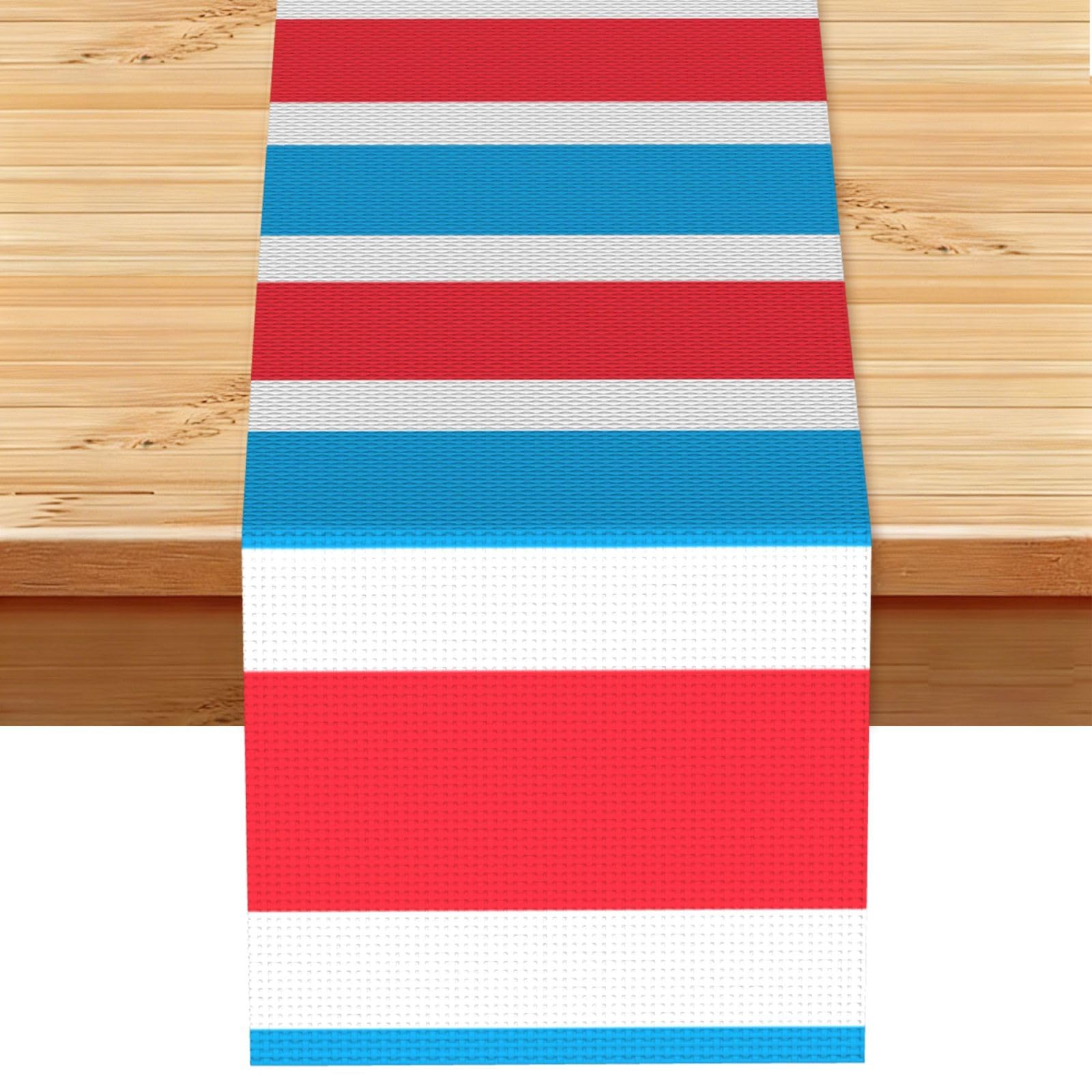 Luxembourg flag Linen Feel Table Runner Wedding Party Home Decoration