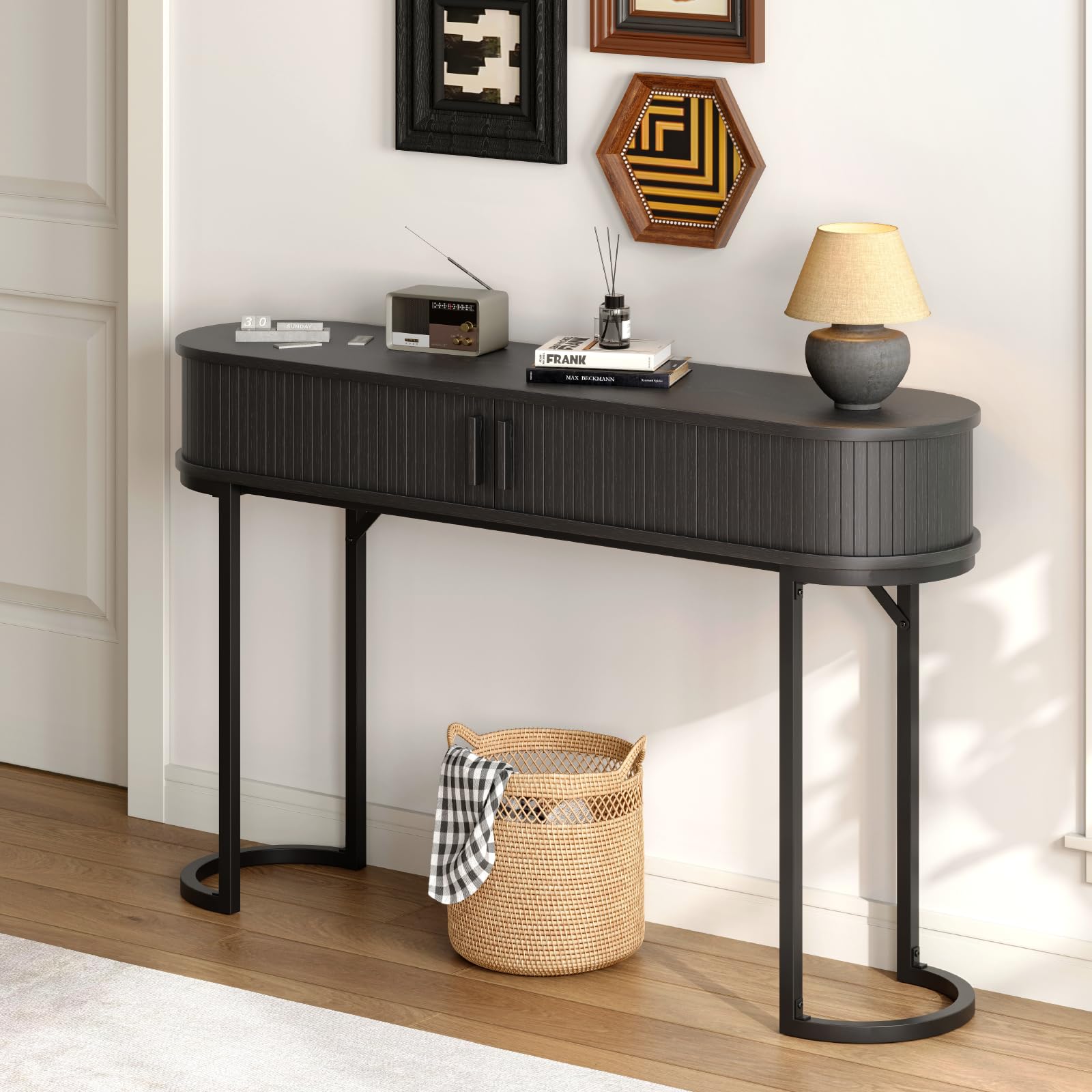 35+ Entryway/Mudroom Storage Ideas (for Shoes, Backpacks, and Coats) 92 ONBRILL 55-Inch Console Table