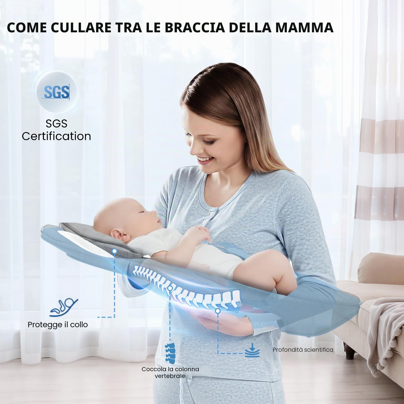 Operazione APP Sdraietta Neonati,Imbracatura a 5-Punti Migliorata Altalena Neonato Elettrica con 3 Timer,5 Velocità di Altalena,10 Musiche, Sdraietta Neonati Bluetooth Imbottita Morbida 0-9kg
