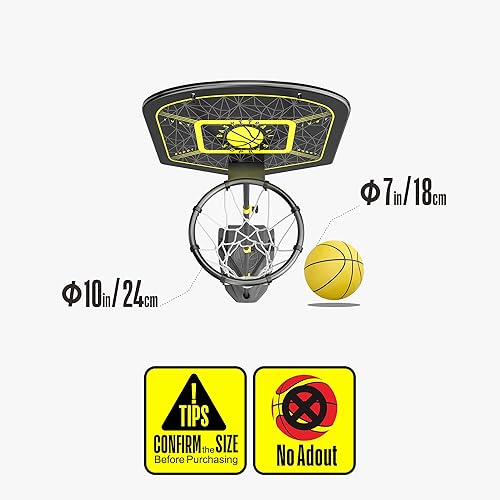 Miniatura 9 de GILIKOKO Aro de baloncesto para niños, altura ajustable de 3.6 a 6.32 pies, juguetes para exteriores e interiores para niños
