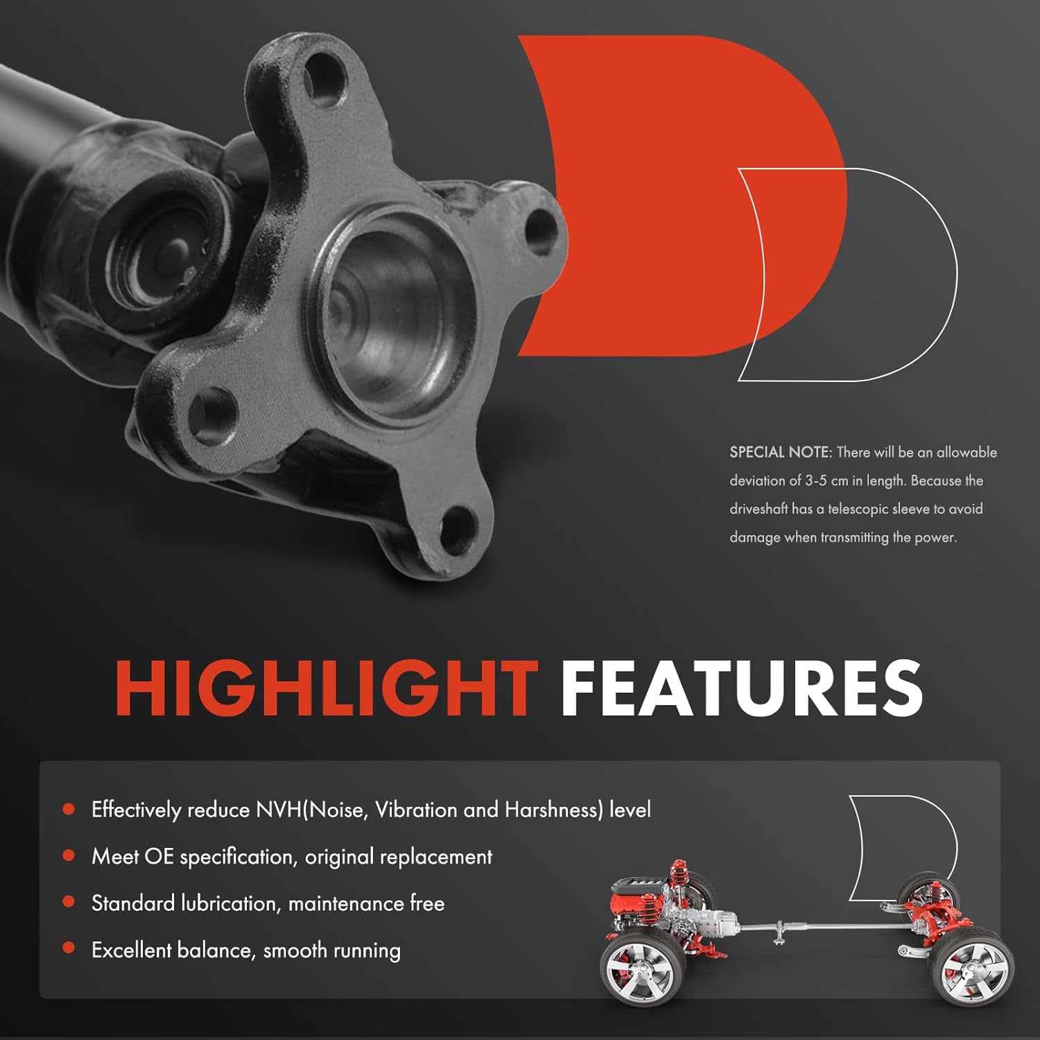 A-Premium Rear Drive Shaft Driveshaft Assembly Compatible with 1999-2005 Mazda Miata 1999 2000 2001 2002 2003 2004 2005 1.8L, [Automatic Transmission], Replace# MF0625100A, MF0625100, Prop Shaft