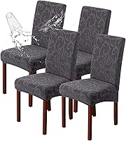 Vista 45 de Genina Fundas impermeables para sillas Parsons de comedor, fundas elásticas para sillas Parsons para comedor, cocina, funda protectora para silla