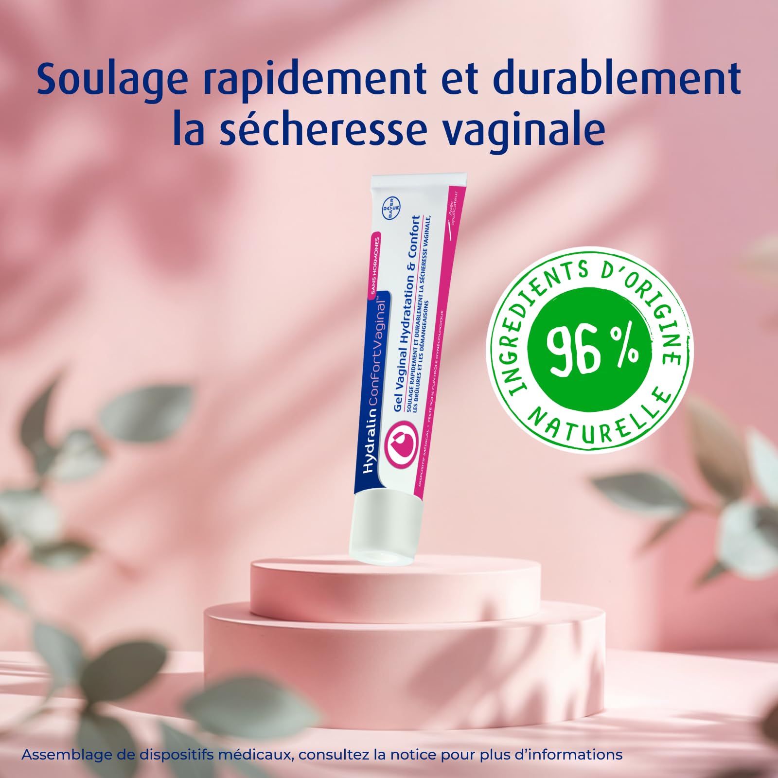 Hydralin Confort Vaginal Gel Intime Femme - Hydratant, Apaisant -Protection flore Intime - Soulage Sécheresse Vaginale, Brûlures et Démangeaisons - Avec Applicateur Hygiénique - Sans Hormones - 2x30ml